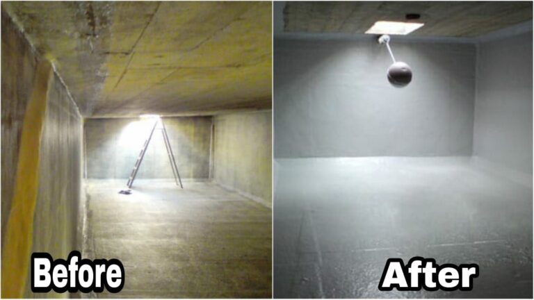 GRP WaterTank Lamination before & after